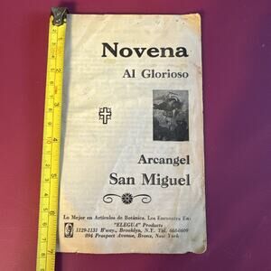 VTG PAMPHLET/FOLLETO Novena Al Glorioso Arcángel San Miguel